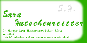 sara hutschenreitter business card